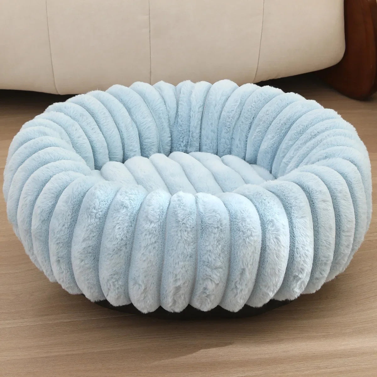 Round Plush Dog Bed